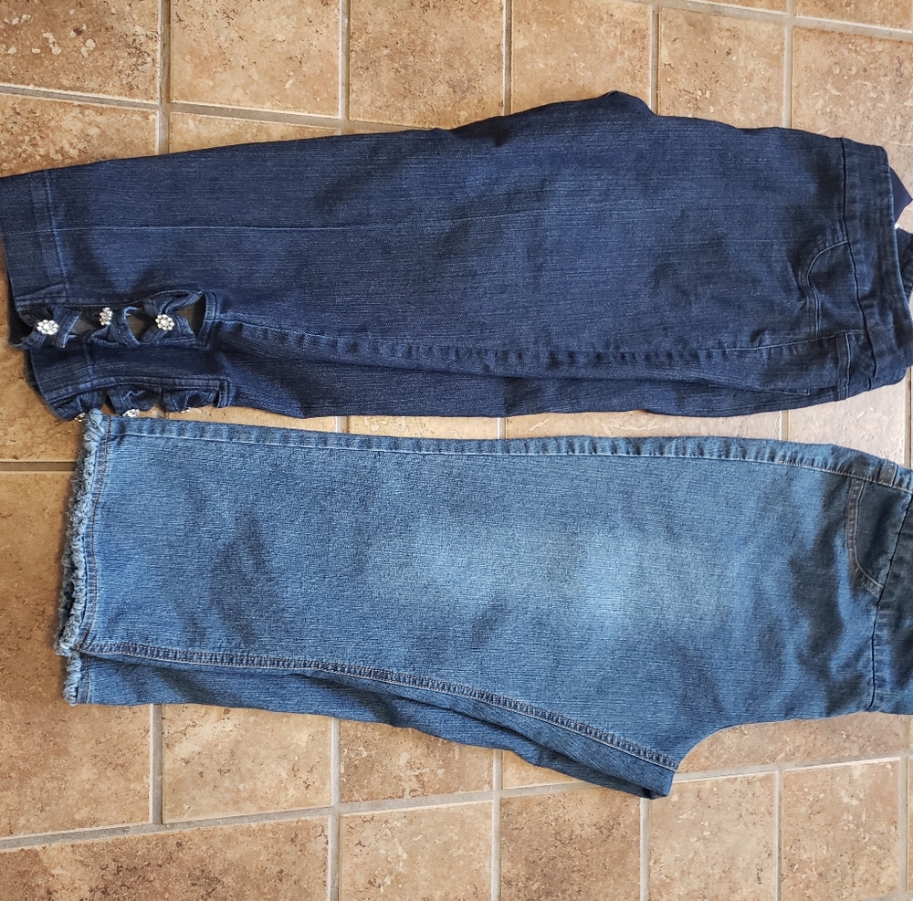 Soft Surroundings Stretch Capri Denim X2 Large